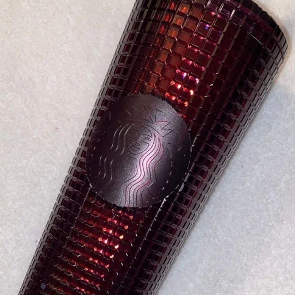 STARBUCKS SET Holiday Disco Iridescent Sakura Pink Plum Cold Tumblers SET of 2 - Picture 3 of 6